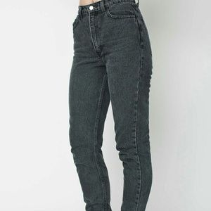 American Apparel Dark Wash High Waisted Jeans